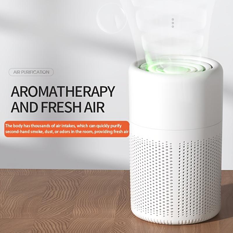 Dreifacher HEPA-Luftreiniger gegen Pollenallergie mit Aromatherapie – Stromversorgung über USB, keine Batterie erforderlich – ideal für Raucher, Haustiere, Klassenzimmer, Büro, Wohnheim