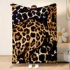 Wilder Charme Leopardenmuster Flanelldecke Weich Warm Tierische Textur Dekor für Schlafzimmer Wohnzimmer Mehrzweck