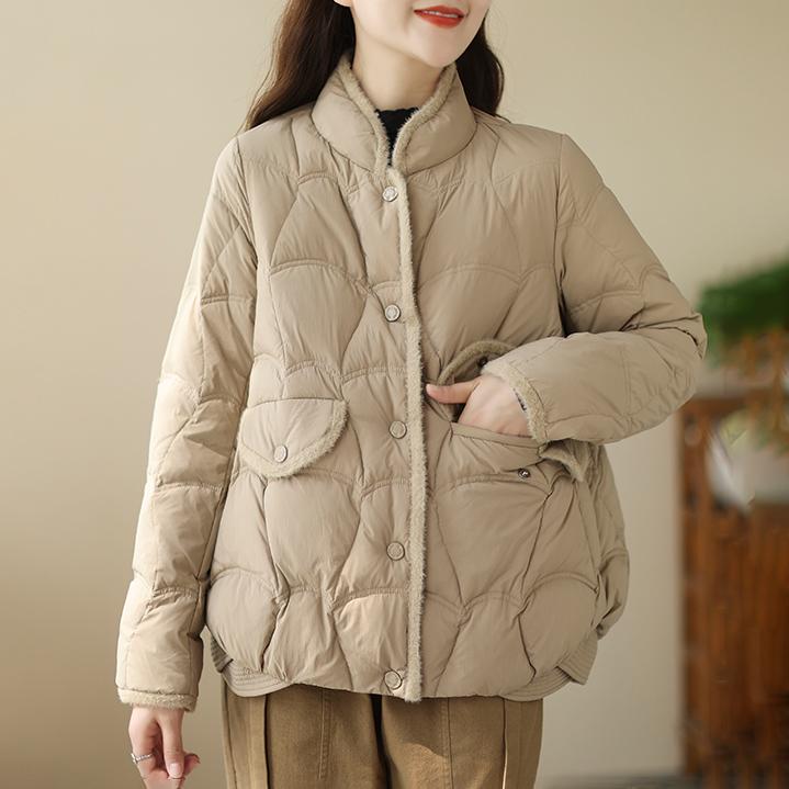 

Короткая куртка-пуховик зимняя женская одежда белое пальто на утином пуху