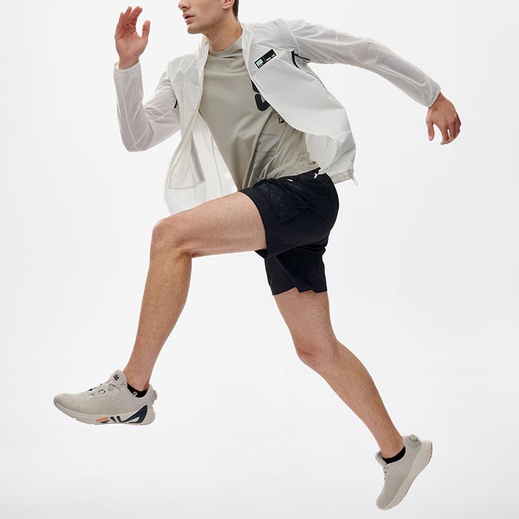 Fila SS22 Athletics Letter Print Sports Casual Woven Jacket Men Jacket Cloud-White A11M221710FWT