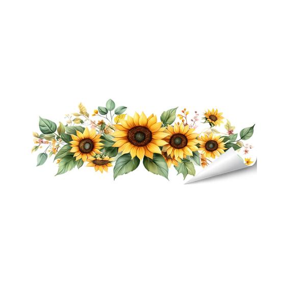 Autocollant pour abattant de WC Fleurs Autocollant Mural de Salle de Bain Adhésif DIY Imperméable Décalcomanies Florales pour Abattant de WC Décoration de Chasse d'Eau de Salle de Bain