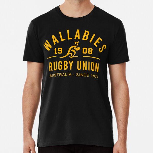 He Wallabies Logo Rugby Rise TShirt Made in Australia Unisex T-Shirt S