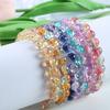 10mm Y2K Style Cracked Bead Bracelet, Multi Color Glass Round Bead Women's Fashion Jewelry Suitable For Daily Wear