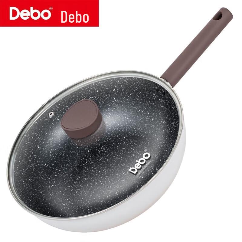 Debo Cappuccino 30cm Refined Iron Wok
