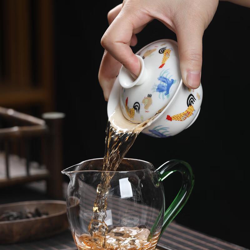 MULTIPOTENT Ming Chenghua Style White Porcelain Gaiwan Tea Bowl