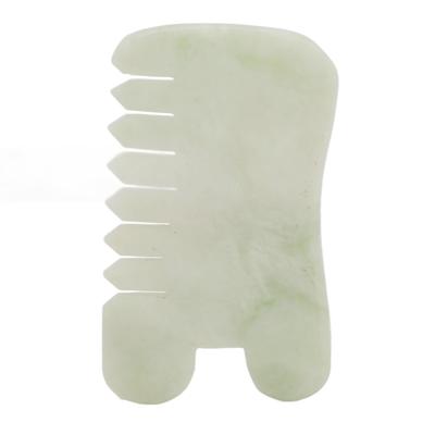 Nefritový hřeben na škrábání meridiánů Ergonomický úlevový masážní hřeben na bolestivost Hlava Relaxace Gua Sha masáž