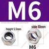 Blue Nylon Self-Locking Anti-Slip Hex Nut with Fine Thread