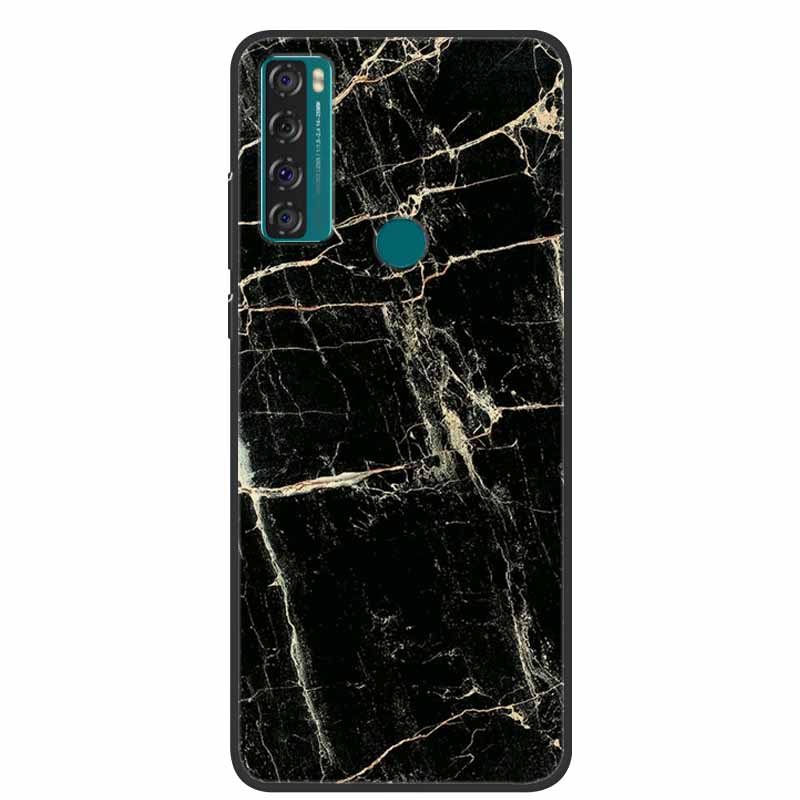 Per Custodia TCL 20 SE Marmo Silicone TPU Cover Posteriore Morbida Custodia per Telefono Per TCL 20 SE T671H Coque Cartoon Antiurto Moda Funda