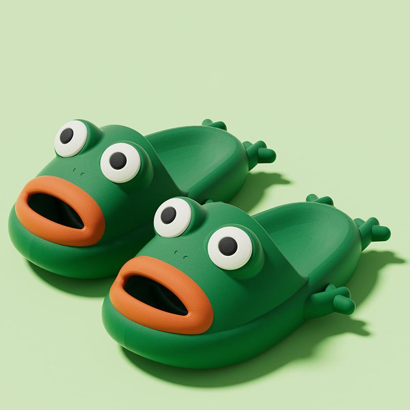 Cute Frog Slides for Men and Women Slippers Breathable Sandals Women's and Men's Shower Shoes Comfort Cloud Soft Slides