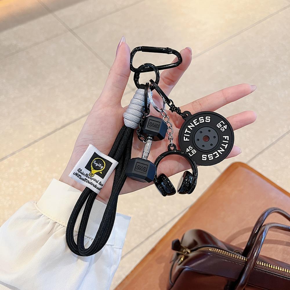 Simulation Style Fitness Series Pendant Detachable Bag Charm Creative Dopamine Plates Keychain