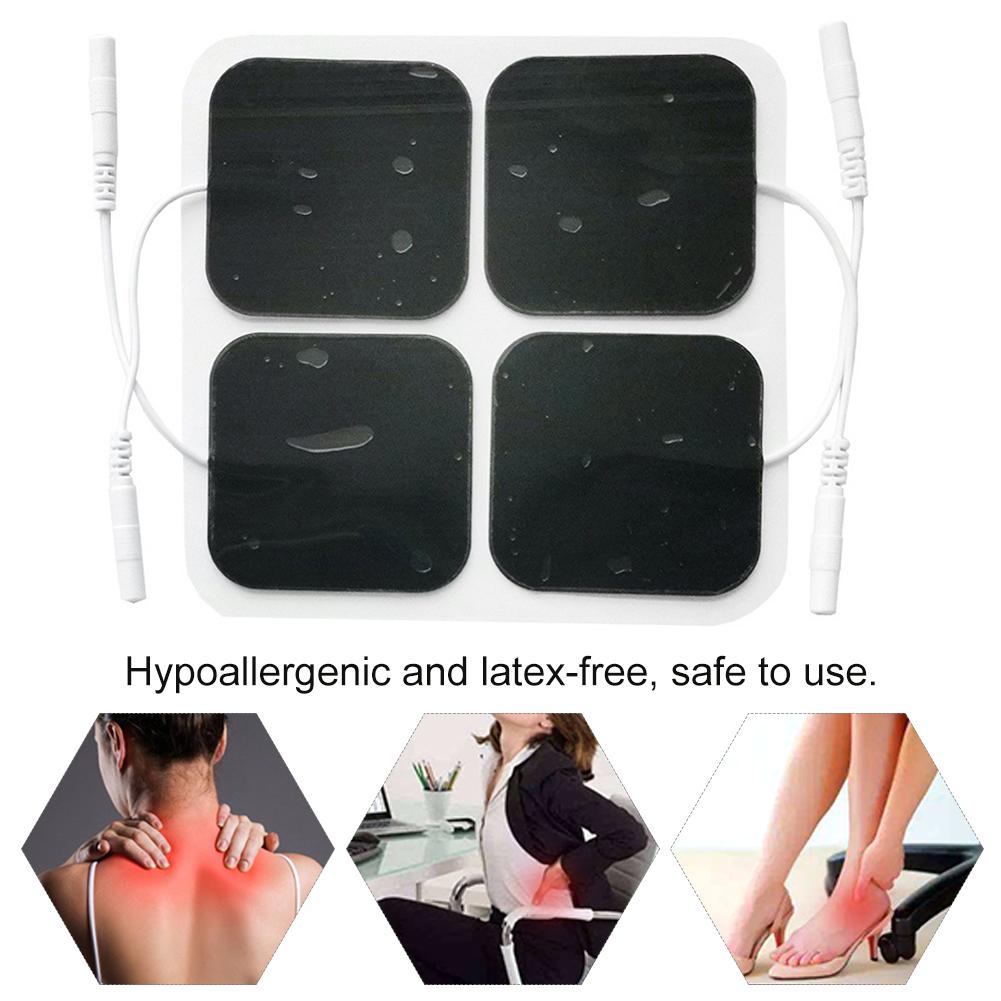 20Pcs 5x5cm Physical Therapy Massage Stickings Nonwovens Recovery Silicone Contact Pin Rectus Abdominis Muscle Electrode Patches