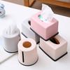 Plastic Paper Towel Box Solid Color Napkin Holder Desktop Paper Drawer  Household Use