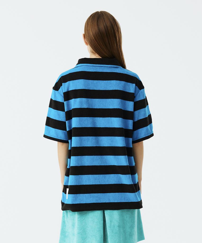 ZAKOPANE Happy Terry Polo Shirt_Stripe Blue