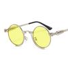 Classic Steampunk Unisex Sunglasses Latest Designer Round Glasses for Men and Women Vintage Brand Punk Shades