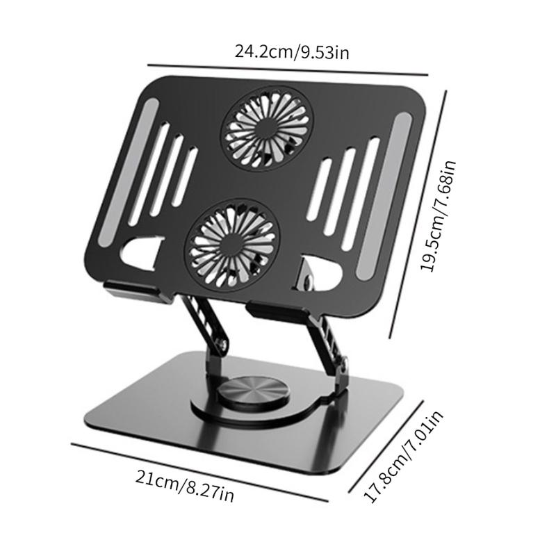 Heavy Base Rotating Computer Stand For Desk Featuring Slip proof Pad And Universal 17.3Inch Device Compatibility