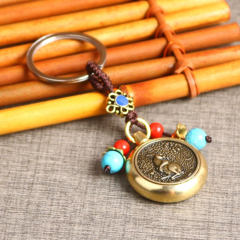 Horse Pendants Chinese Zodiac Keychain Vehicle Pendants 2026  Year Souvenir