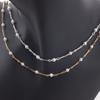 14K Gold Filled Link and Bar Chain Beaded 3-3.5mm Fresh Water Pearls for Permanent Jewelry Making Necklace Bracelet Accessories
