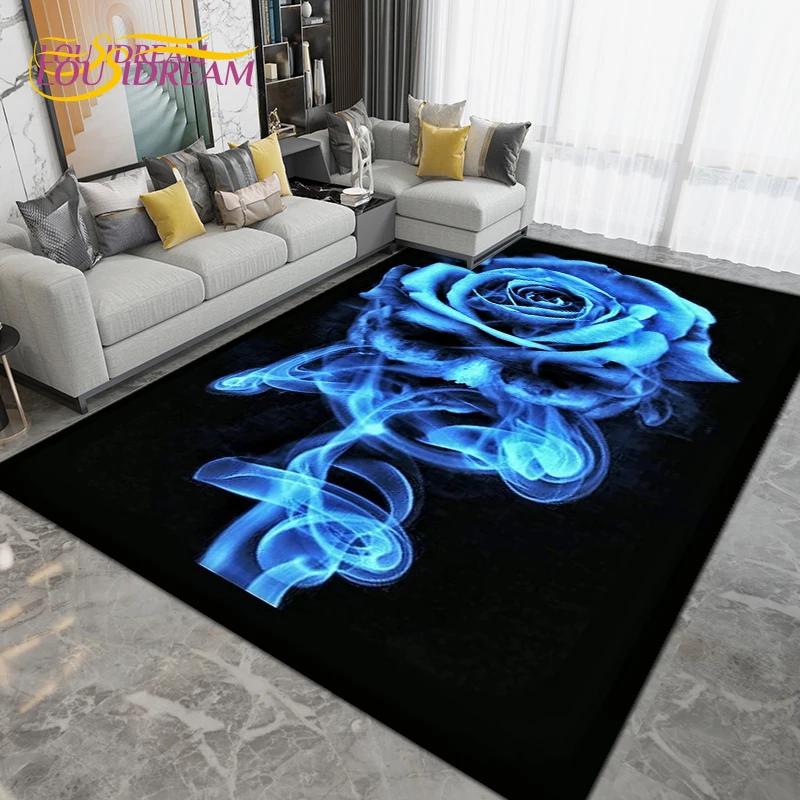 Horror Skull Art Area Rug,Carpets for Living Room Bedroom Decoration, Sofa Chair Cushion Rug,Kitchen Bathroom Floor Mat