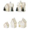 Ceramic Christmas Village Houses White House Figurines New Porcelain Village House  Winter Decor