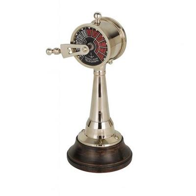 Nautical Engine Room Telegraph Decor Brass Wood Ship Telegraph Sculpture Maritime Table Decor