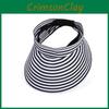 Summer Sun Hat For Women Large Brim Striped Wide Brim Ecofriendly Polyester For Outdoor Activities