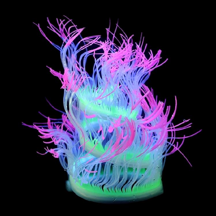 Glass Aquariums Ornament Noctilucent SeaAnemone Fishtanks Glowing Landscapes
