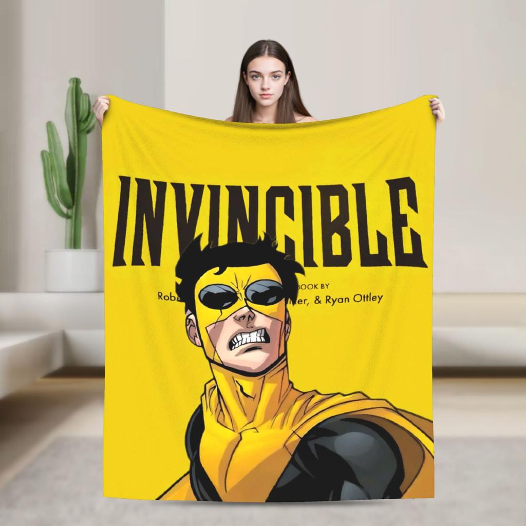 Invincible Omni Man Blanket  Warm Comfortable Plush Bedding Throws For Bedroom Travel Office Flannel Bedspread Bed Cover