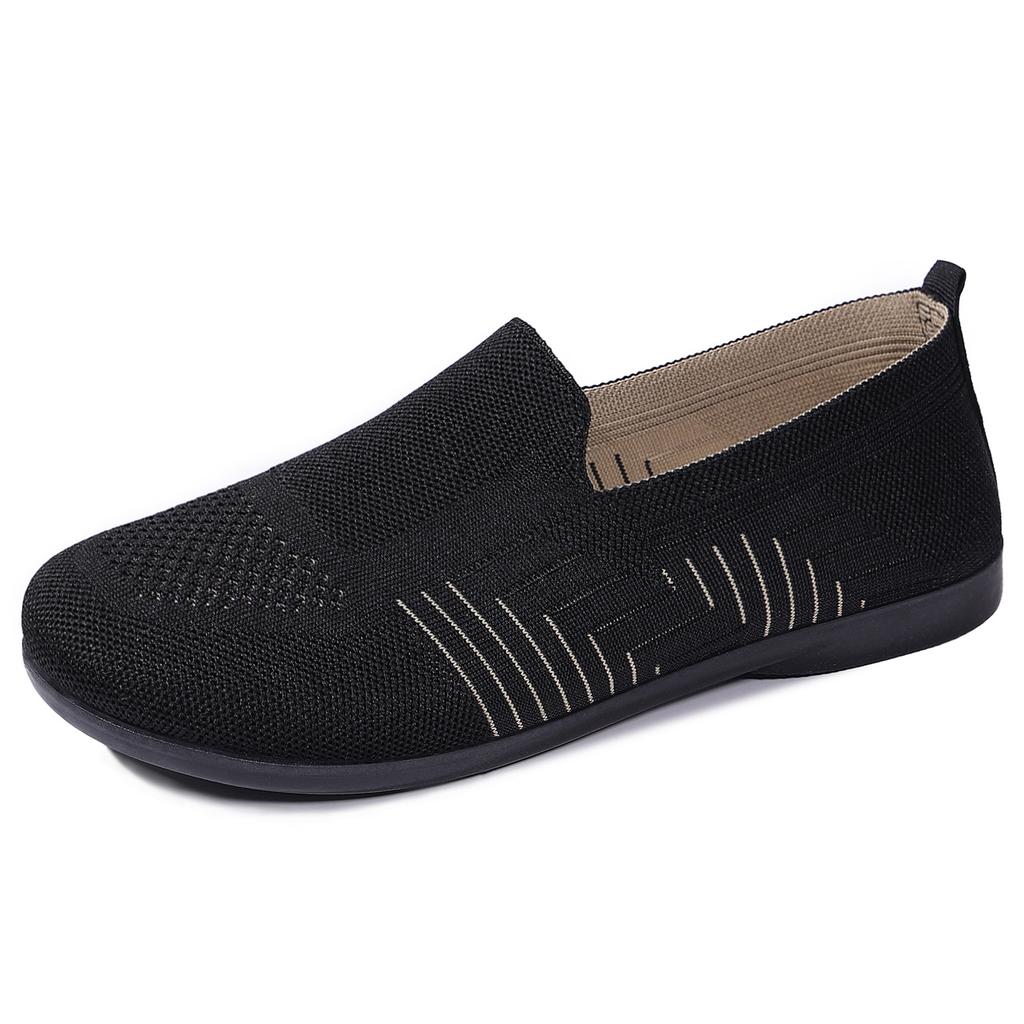 Ballet Flats Schoenen voor Dames Lichtgewicht Breedte Opvouwbaar Gebreide Flats Comfortabele Schoenen Dames Jurk Casual Ademend Werk Kantoor Lopen Loafers Schoenen