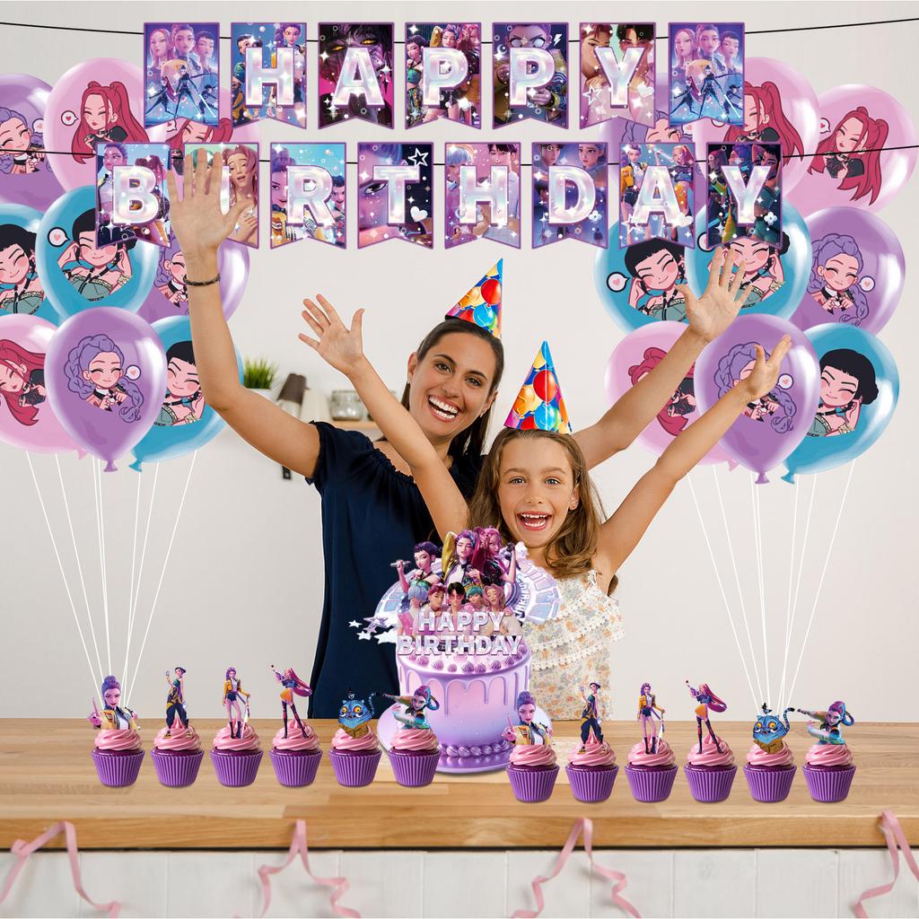 Téma Narozeninová Oslava Dekorace Dětská Narozeninová Vlajka Zápich do Dortu Přívěsek Party Rozvržení