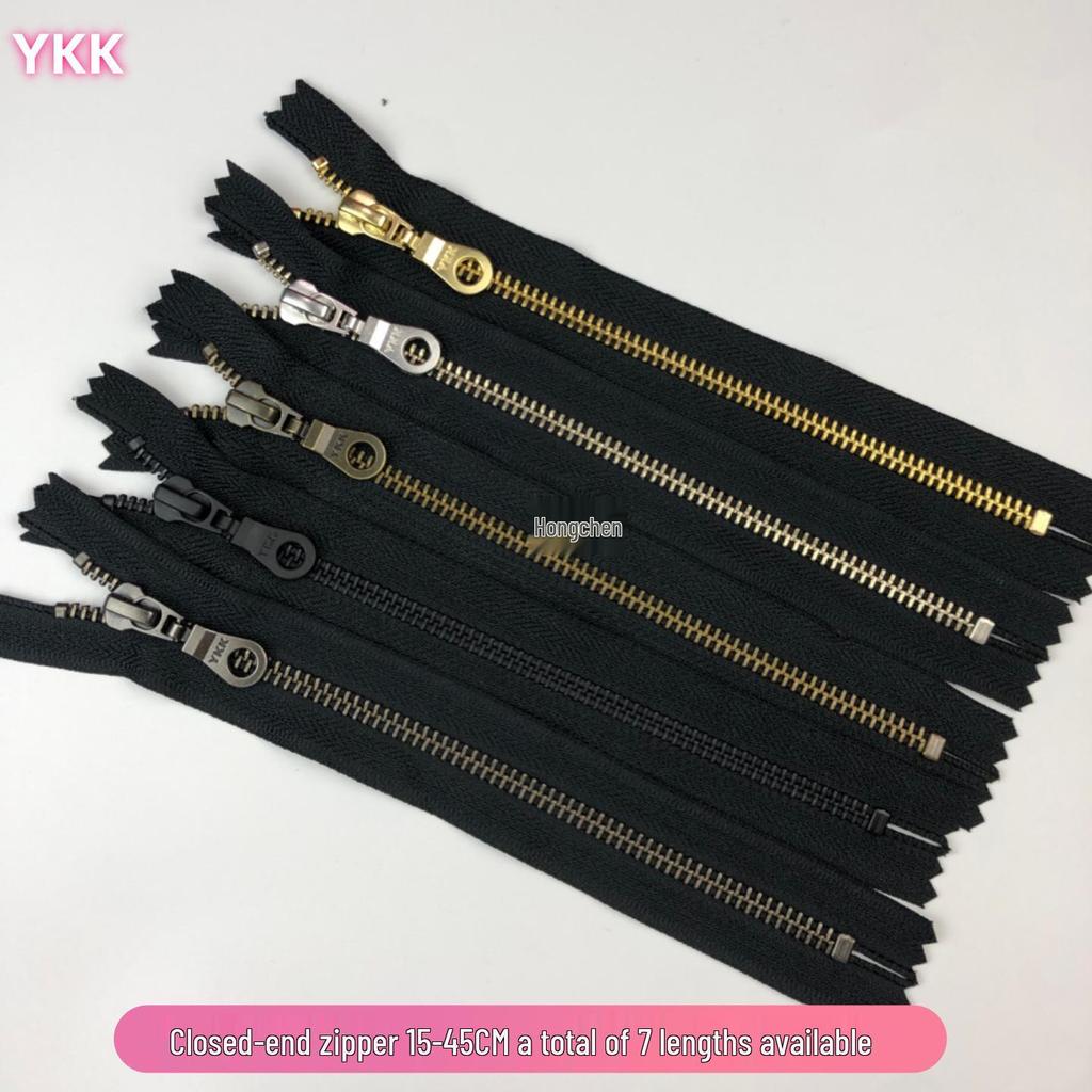 Genuine YKK No. 5 Metal Open/Closed-End Zipper for Apparel, Jackets, Plackets, and Luggage