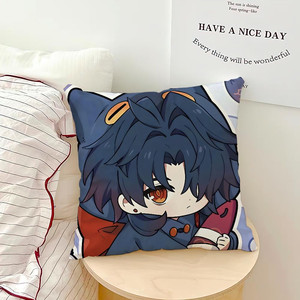 Honkai Star Rail Game Chibi Cute Art Kawaii Funny Comfortable Soft Pillow Case For Sofa Living Room Home Decor Protective Covers