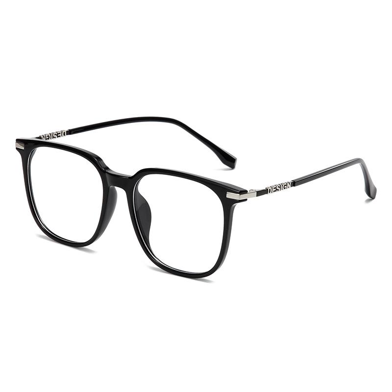 Oversized Tea Frame Square Nearsighted Glasses For Women TR90 Student Light-sensitive Glasses With Diopters 0 -0.5 -0.75 To -6.0