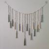 120x75cm Bohemian Wall Hanging Natural Fiber Macrame Tapestry Leaf Handwoven Tapestry with Tassels Living Room Bedroom Wall Art