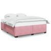 Pink Bed Frame 200x200 cm Velvet