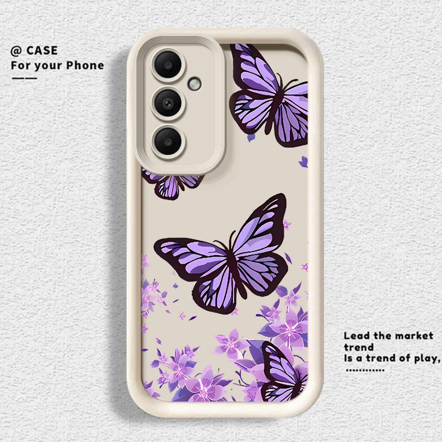 

INS Retro Butterfly Case for Samsung Galaxy A12 A13 A35 A36 A51 A73 A53 A54 A34 A26 A32 A71 A72 A56 A15 A16 A23 Phone Cover Galaxy A14