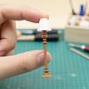 Dollhouse Miniature Vintage Standing Lamp High Simulation Floor Lamp 1:12 Scale Mini Accessory for Tiny House Scene Decor