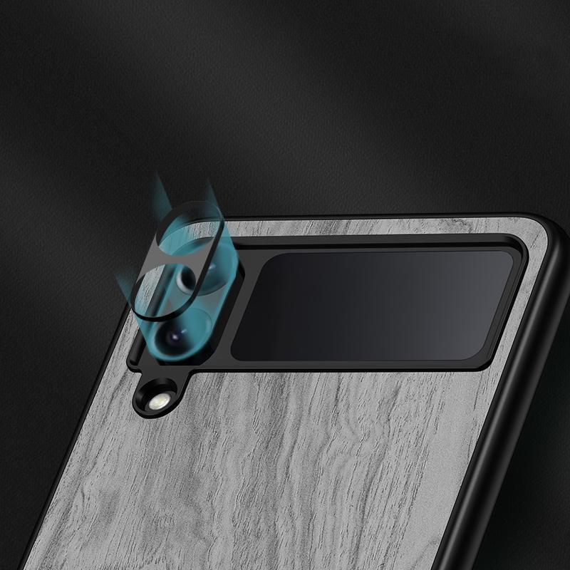 Custodia in pelle di lusso per Samsung Galaxy Z Flip 5 4 5G Custodia protettiva ultra sottile con motivo corteccia per pelle Coque per Samsung Z Flip 4 3 Shell