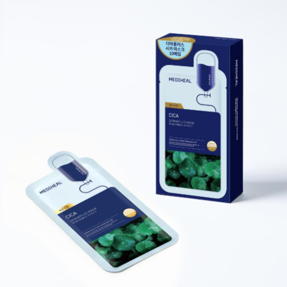 

Mediheal Dermaplus Cica Mask 10pcs – Soothing & Skin Barrier Care Sheet Mask 22ml