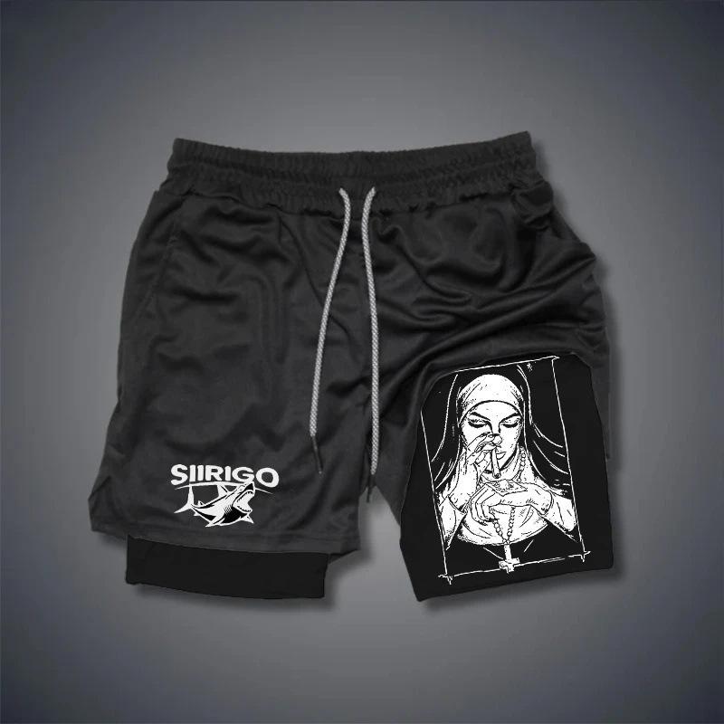 Men's Quick-Dry Breathable Double-Layer Running Shorts