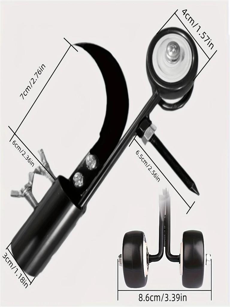 1 Piece Heavy Duty Metal Garden Weeding Roller - Multifunctional Gap Tool with Adjustable Handle and Rotating Wheel Can Effectively Remove Weeds o