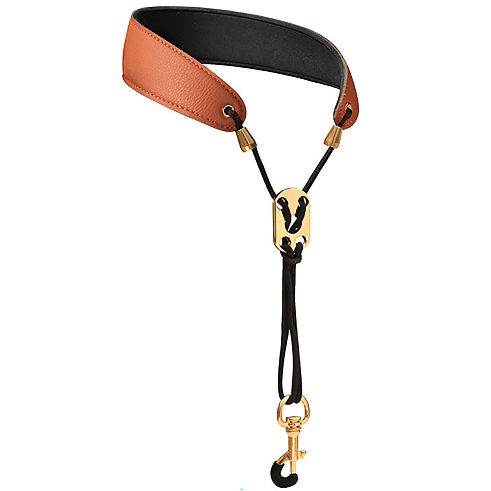 

morytrade Saxophone Strap Shoulder Harness for Alto, Tenor, and Baritone Saxophones (Brown)