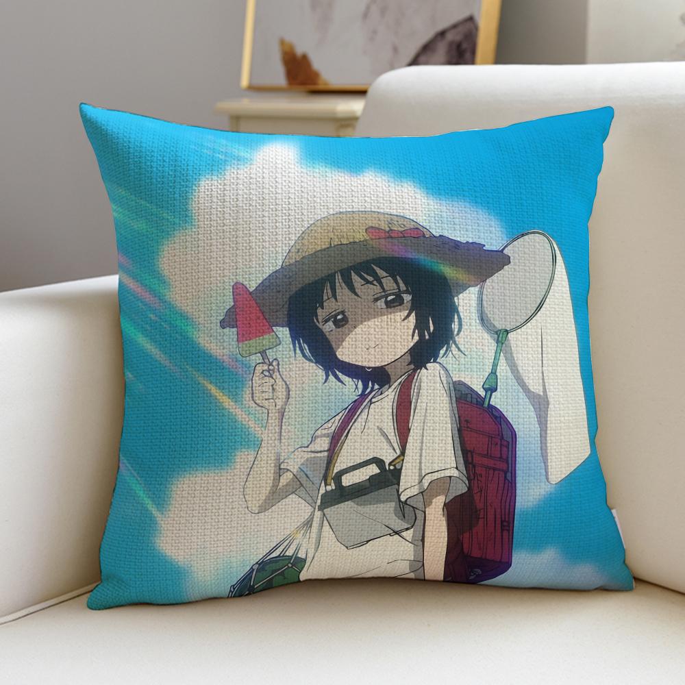 Dark TTakopis Original SinS Cushion Cover Breathable and Skinfriendly Linen Pillowcase Square Removable and Washable Cushion