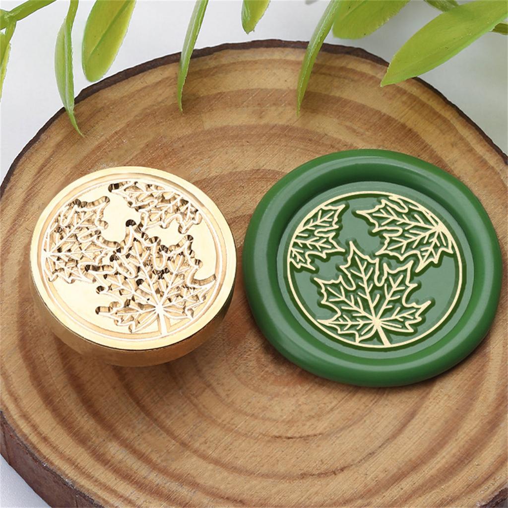 Plant Themed Seal Stamp Head Antique Embossed Sealing Stamp Head for Seal Envelope Invitation Decoration Scrapbooking