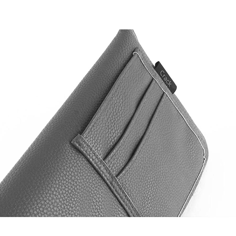 2Pcs PU Leather Car Seat Bag Storage Seat Gap Filler Catch Cell Phone Holder Map