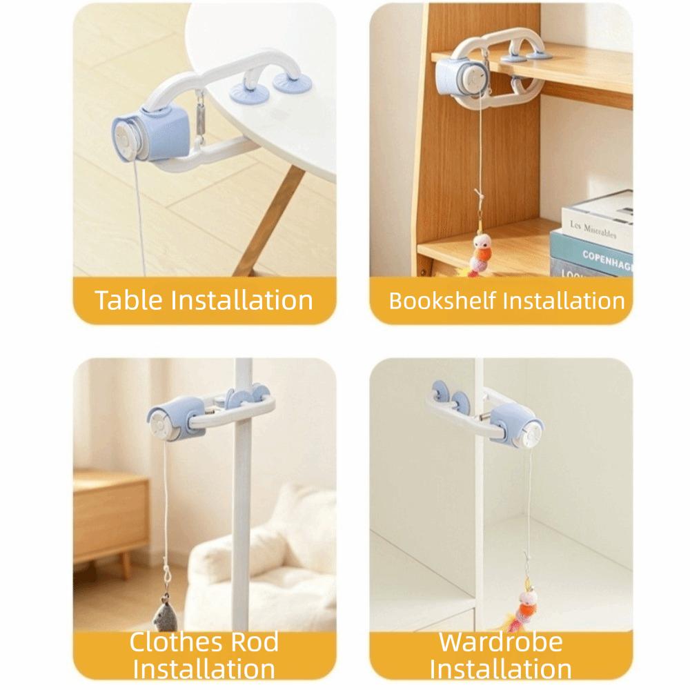 Retractable Hanging Door Cat Toy Elastic Kitten Teasing Toy Automatic Lifting Cat Toy Pet Exercise