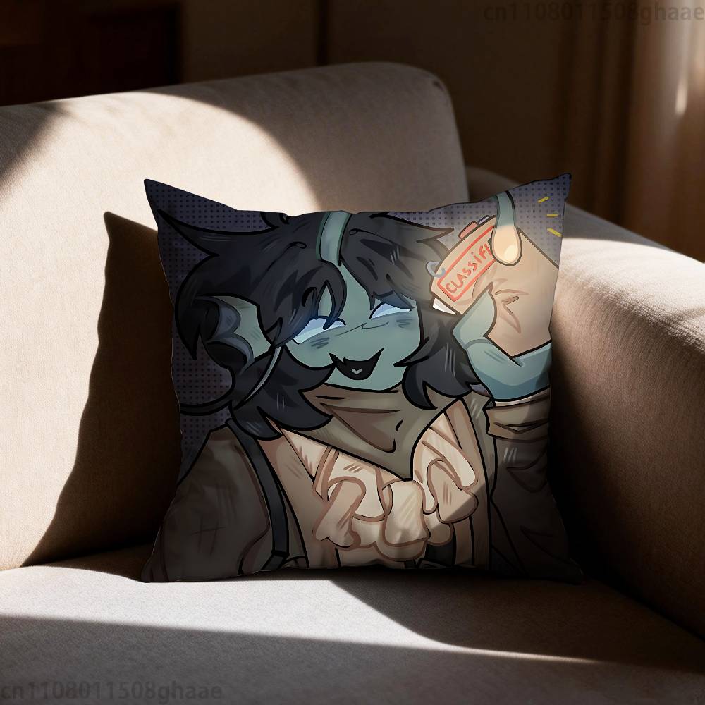 P-Pressure Sebastian Solace Pillow Case Square Double-Sided Printing Short Plush Sofa Cushion Cover Bedroom Bedside Pillow