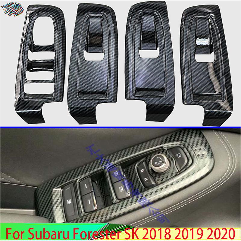 For Subaru Forester SK 2018-2024  Decorate Accessories ABS Matte Door Window Armrest Cover Switch Panel Trim Molding