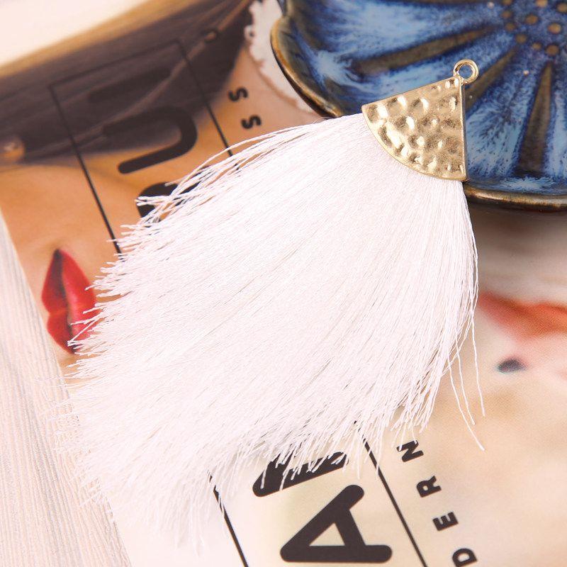 DIY Jewelry Accessories European and American Fashion Alloy Triangle Hat Tassel Tassel Earrings Pendant Bohemian Style Pendant