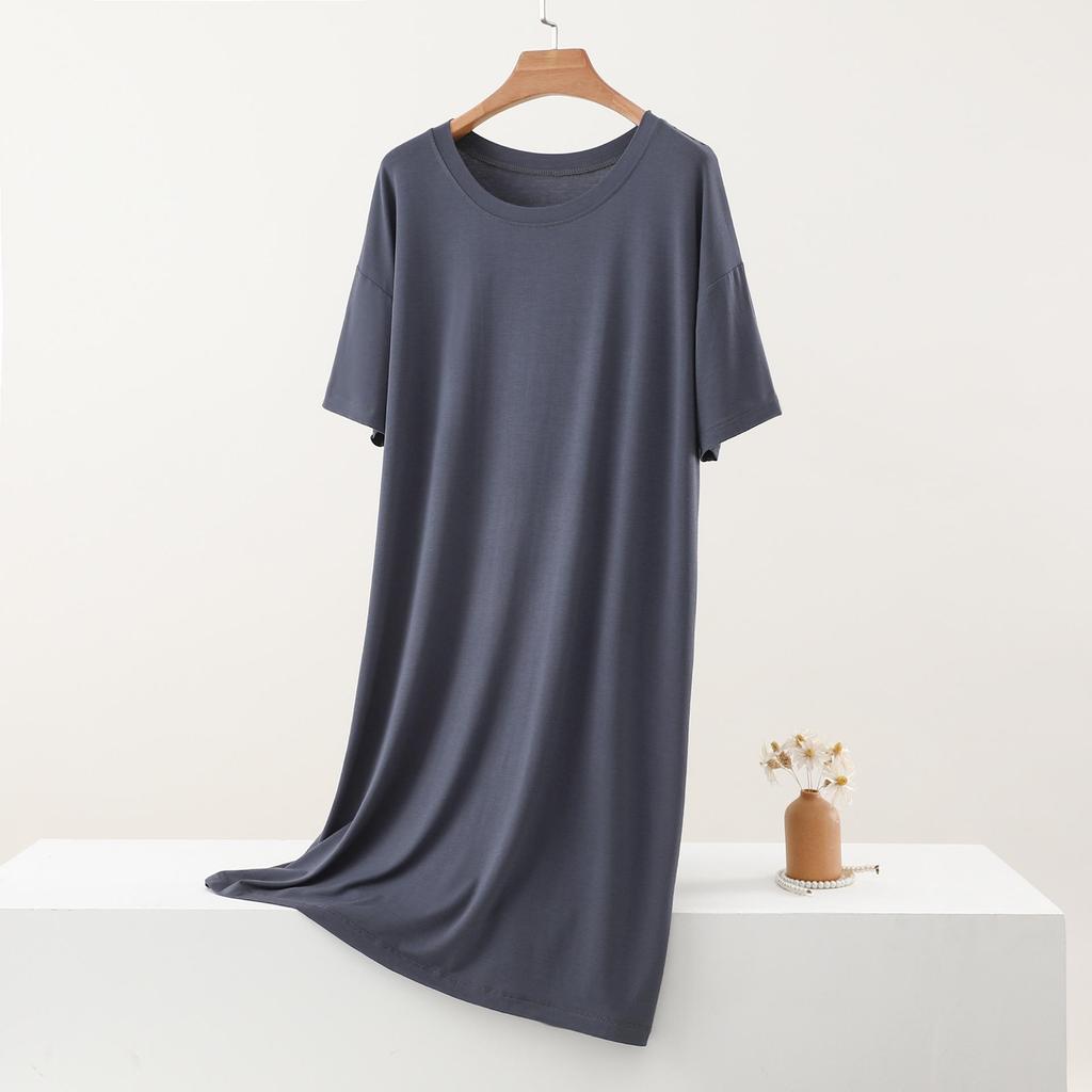Women's Plus Size Short Sleeve Loose Sleepwear Dress