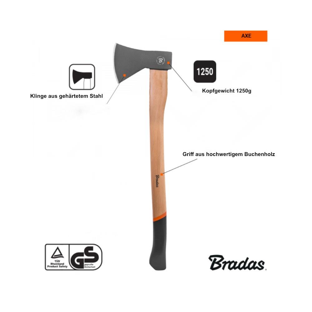 Siekiera Uniwersalna Wood 1250G Drewno Z Trzonkiem Drewnianym Leśna